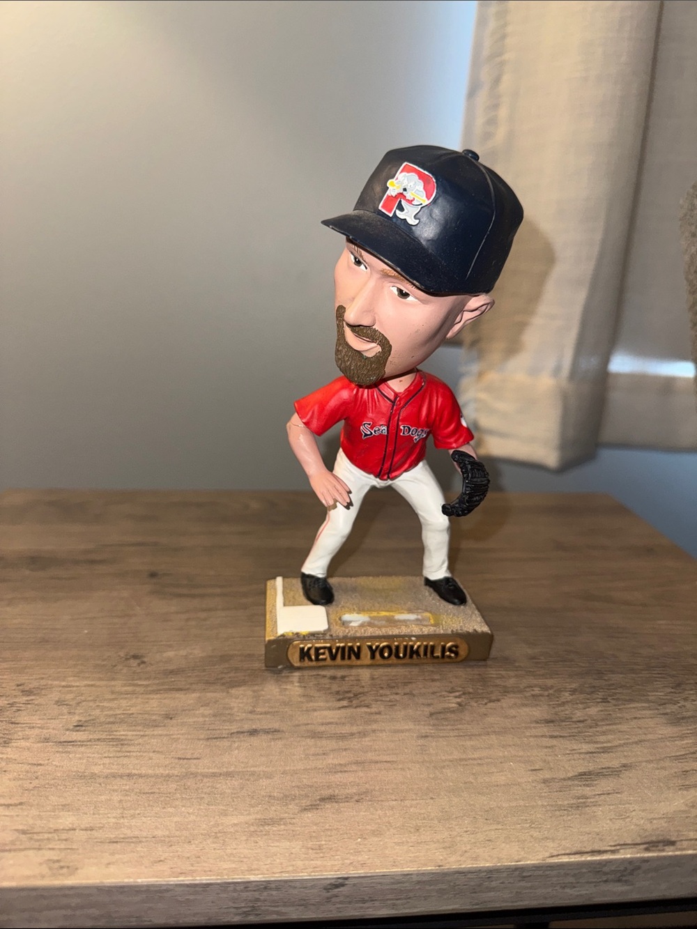 Kevin Youkilis Bobblehead - Red Jersey, Black Cap